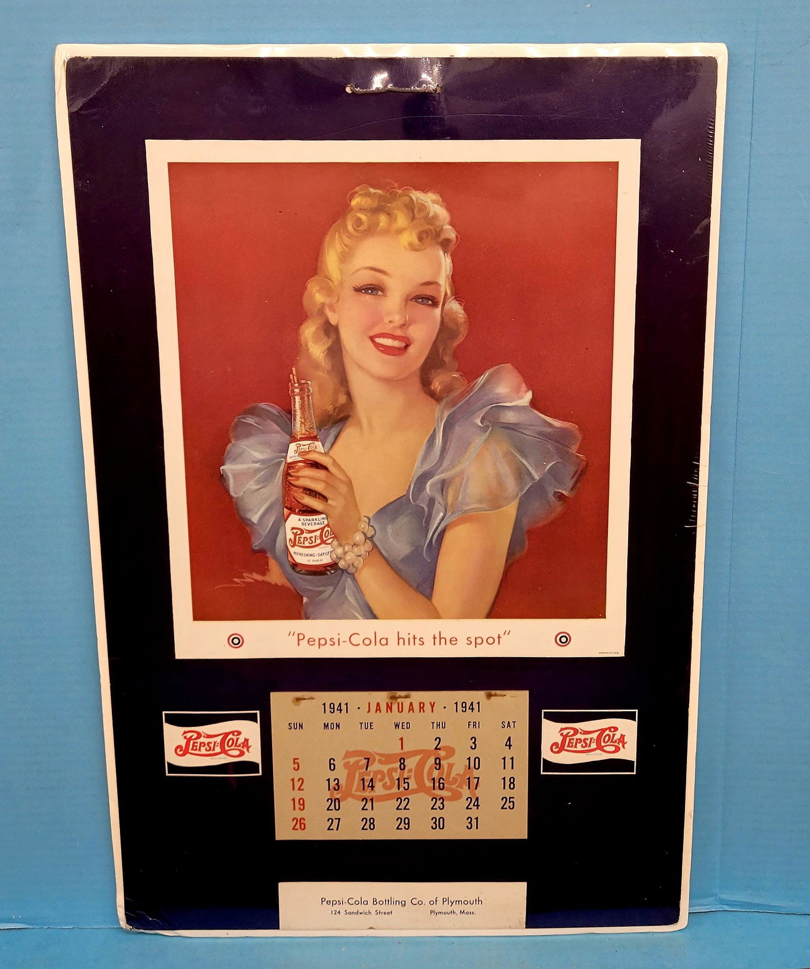 Pepsi Cola Bottling Company of Plymouth Mass. Pin Up Girl Calendar NOS (1 of 4)