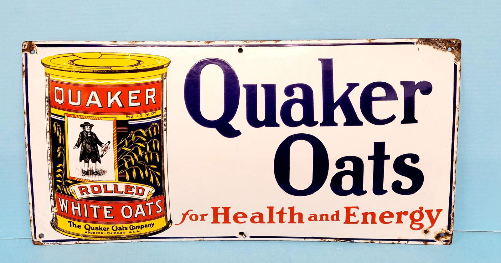 Quaker Oats for Heath and Energy Porcelain Sign (1 of 3)