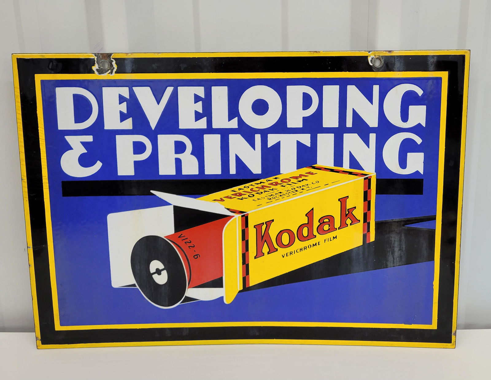 Kodak Developing & Printing Double Sided Porcelain Sign (1 of 2)