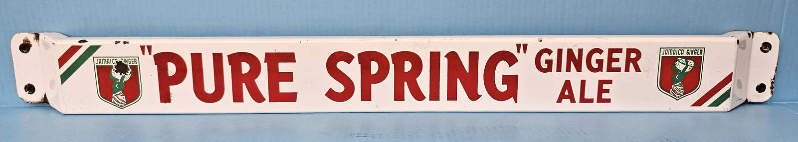 Jamaica Pure Spring Ginger Ale Porcelain Door Push Auction