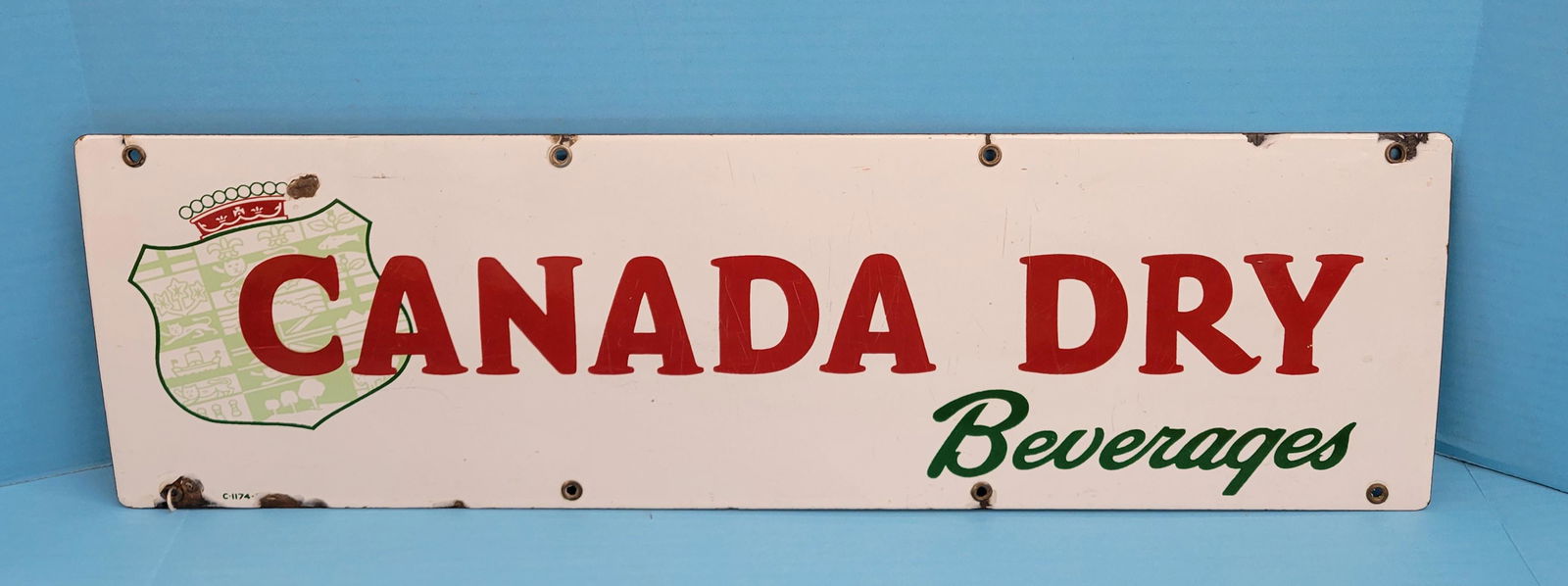 Canada Dry Beverages Single Sided Porcelain Sign (1 of 2)
