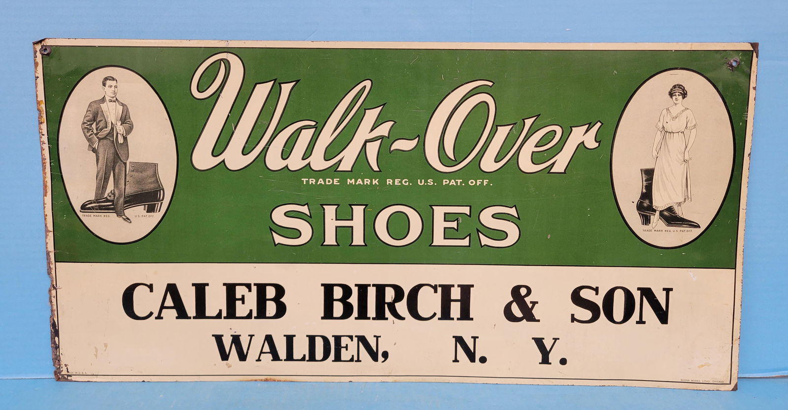 Walk Over Shoes Walden New York Single Sided Tin Sign (1 of 5)