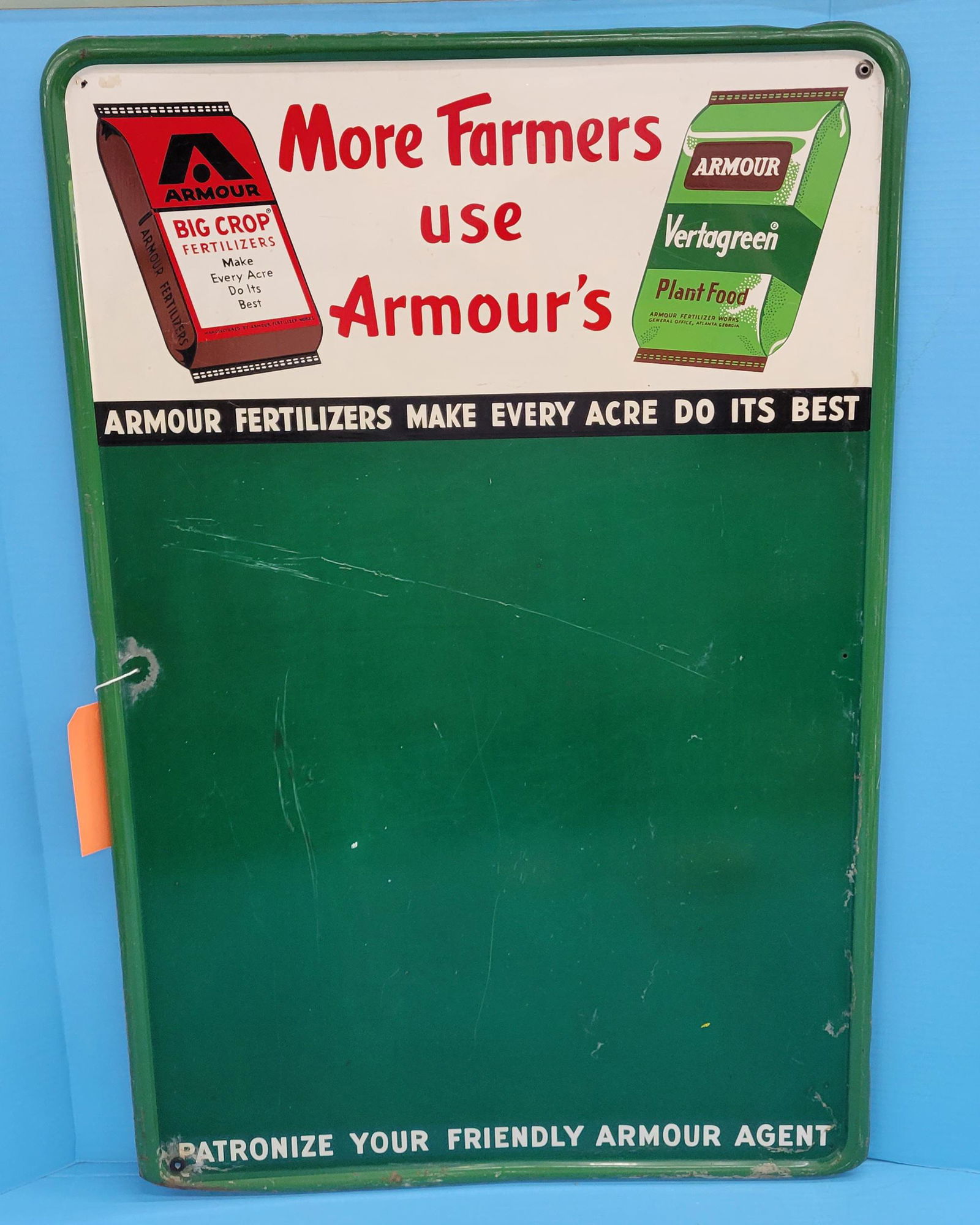 Armour's Fertilizers Single Sided Self Framed Metal Sign (1 of 2)