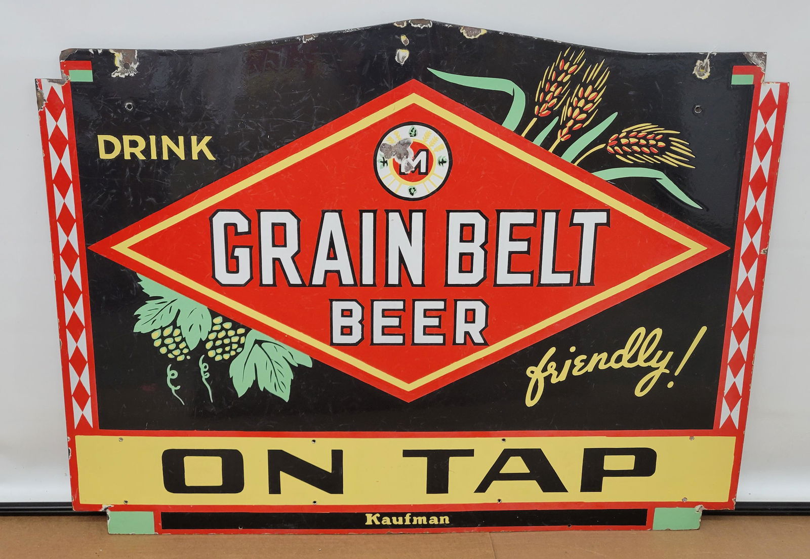 Drink Grain Belt Beer On Tap Porcelain Sign (1 of 4)
