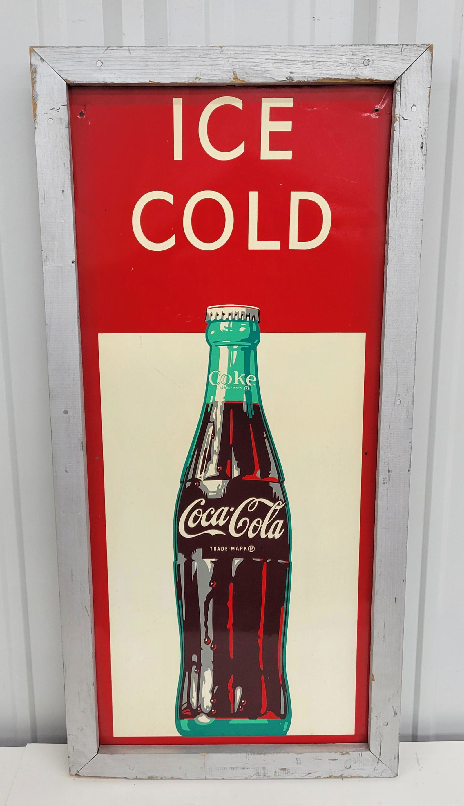 Ice Cold Coca Cola Vertical Bottle Sign (1 of 3)