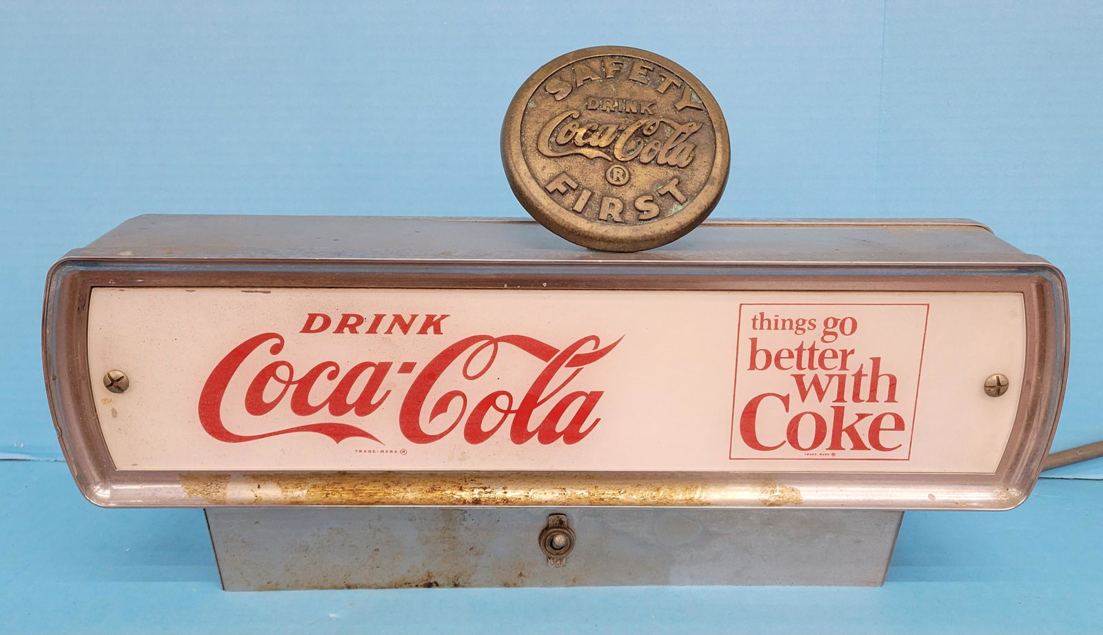 Drink Coca Cola Double Sided Light Up Soda Fountain Sign & Coca Cola Sidewalk Marker (1 of 9)
