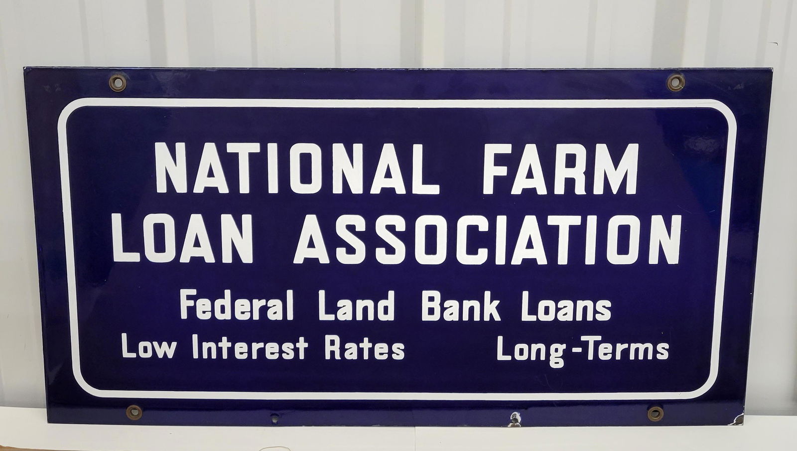 National Farm Loan Association Double Sided Porcelain Sign (1 of 2)
