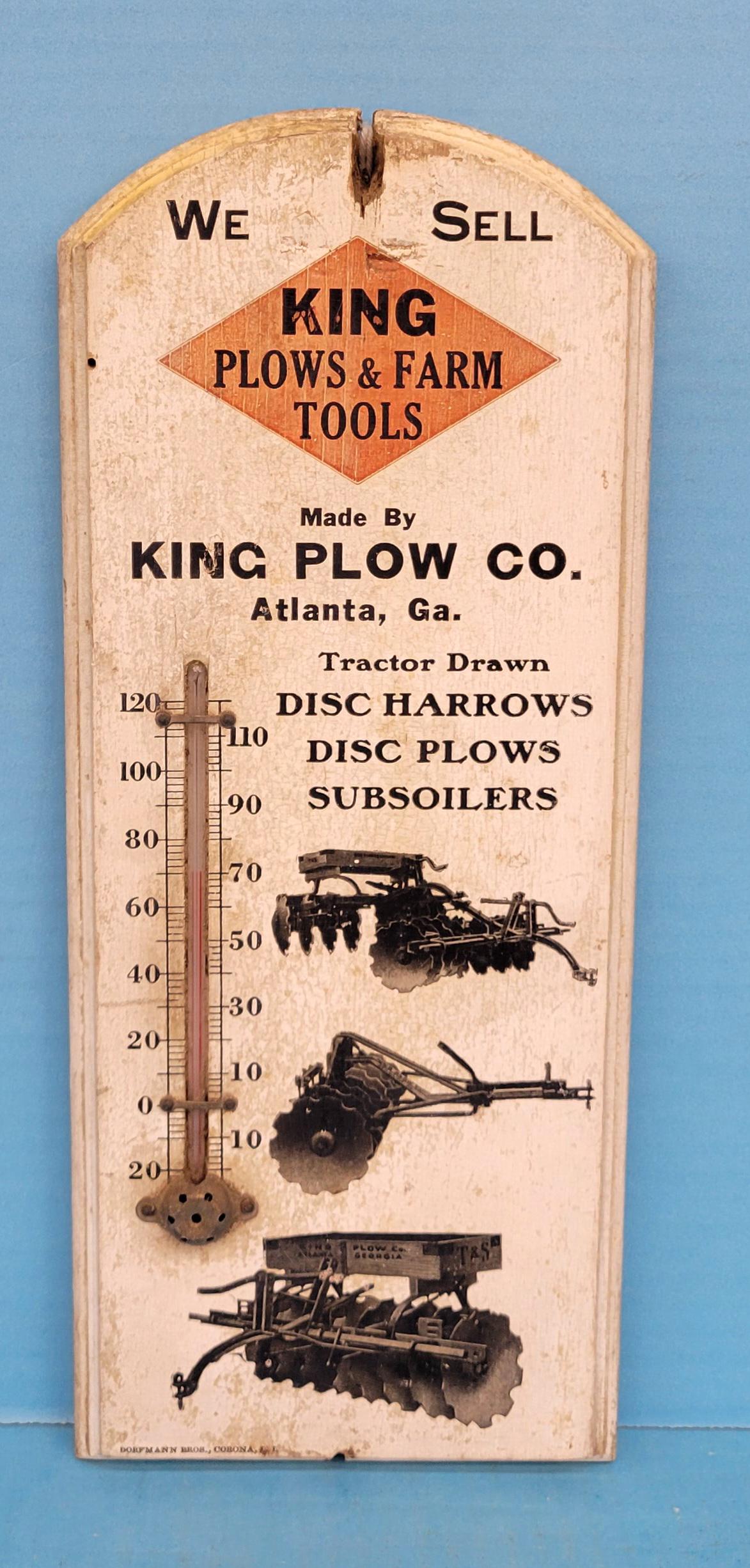 King Plows & Farm Tools Atlanta, Ga Wood Thermometer (1 of 4)