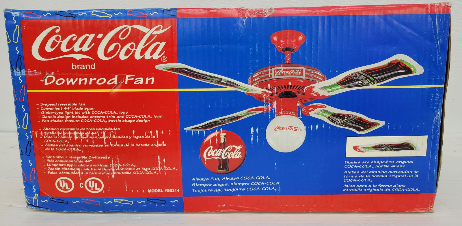 1997 New Old Stock Coca Cola Ceiling Fan (1 of 2)