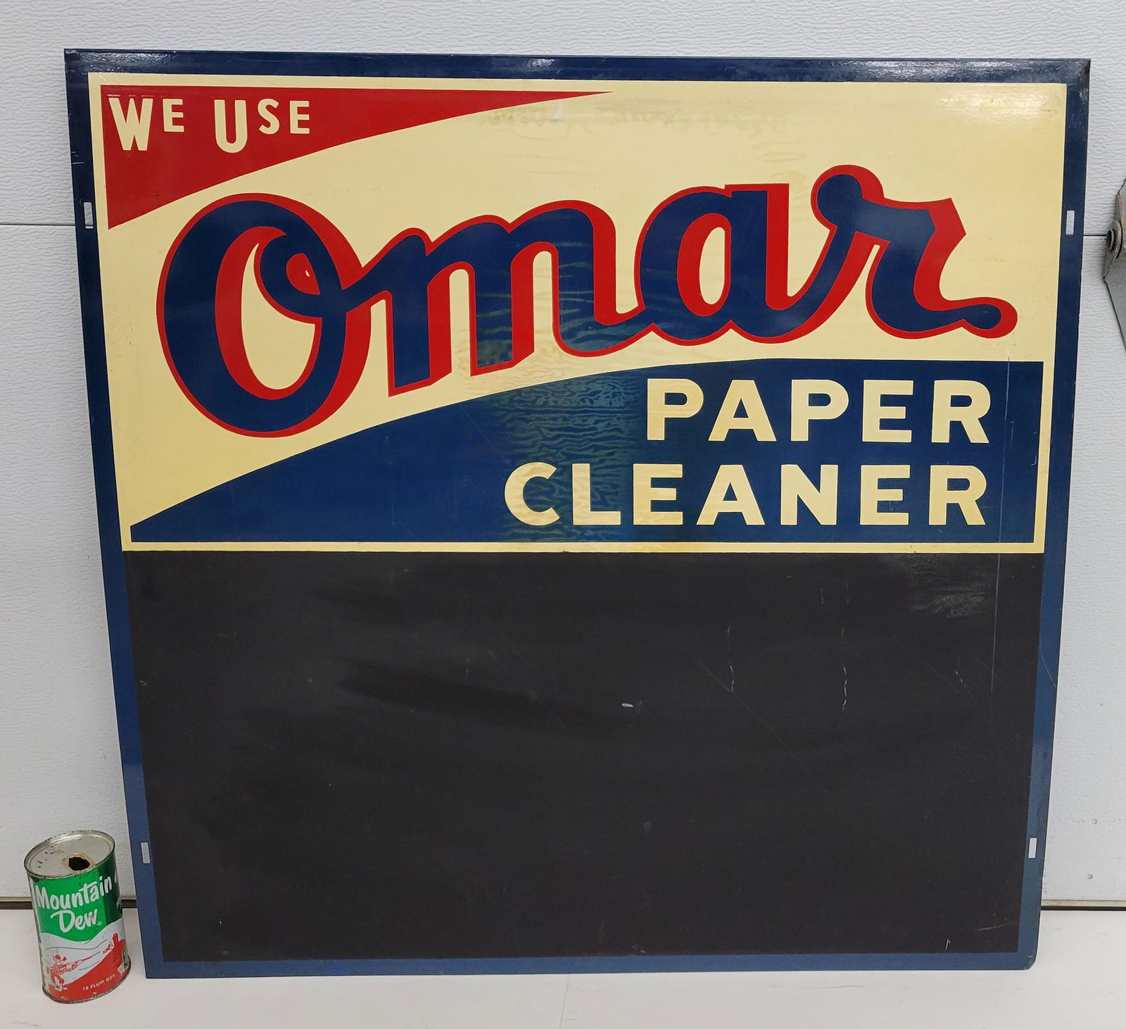 Omar Paper Cleaner Double Sided Metal Chalkboard Sign (1 of 3)