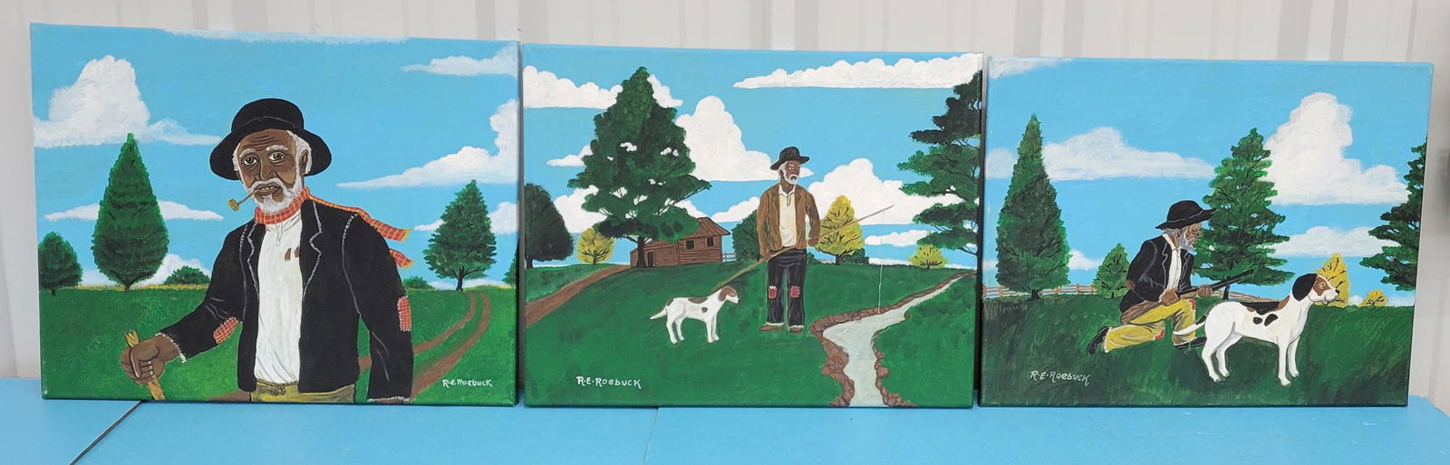 Richard E. Roebuck Painted Canvas Folk Art (1 of 1)