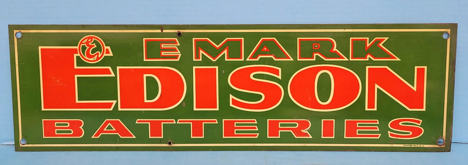 Emark Edison Batteries Single Sided Tin Sign (1 of 3)