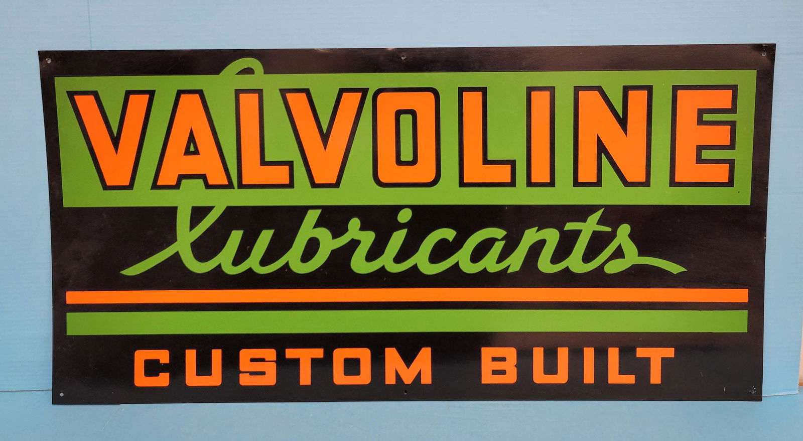 Valvoline Lubricants Custom Built Single Sided Tin Sign (1 of 2)
