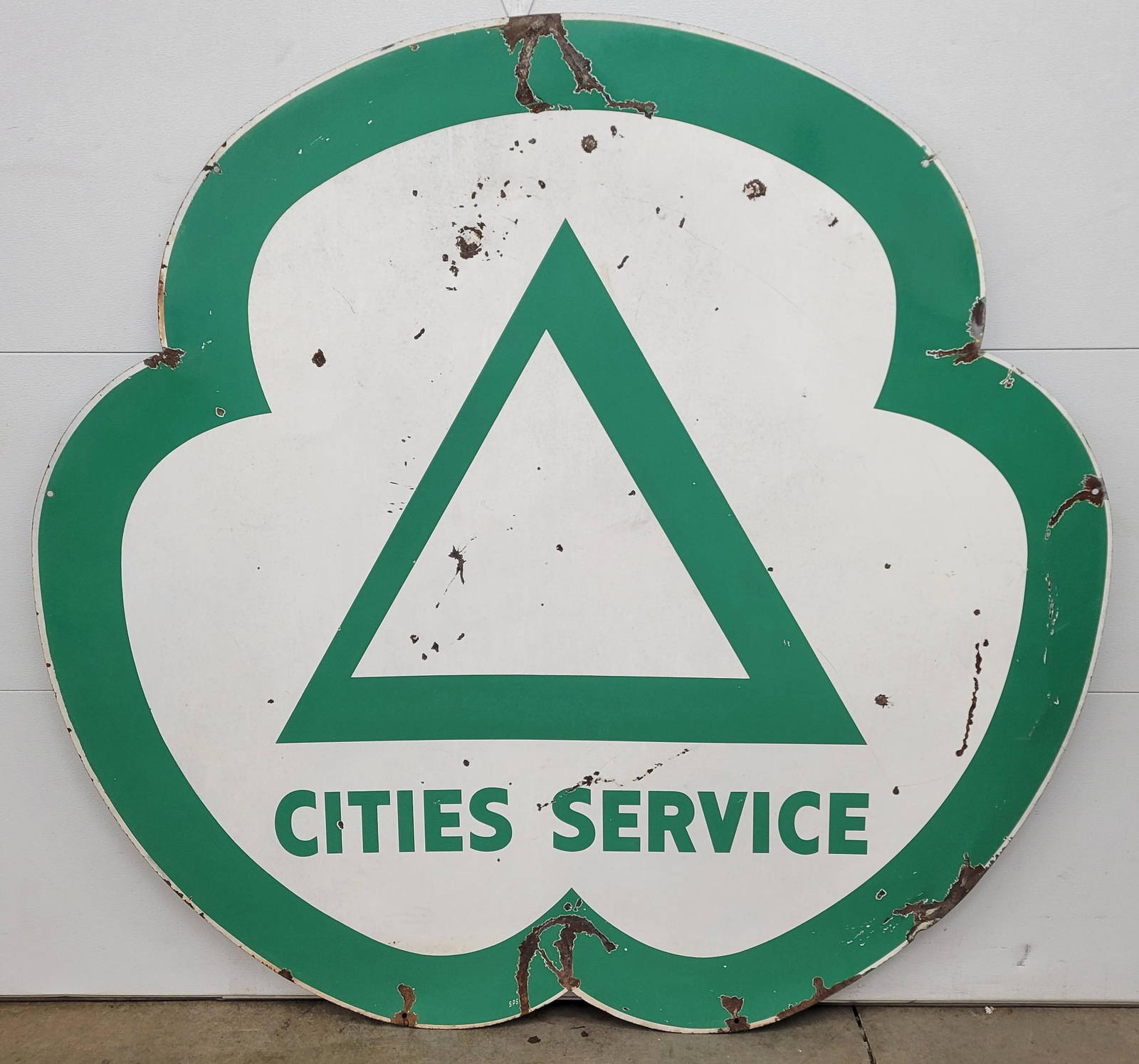 1955 Cities Service Porcelain Id Sign Auction