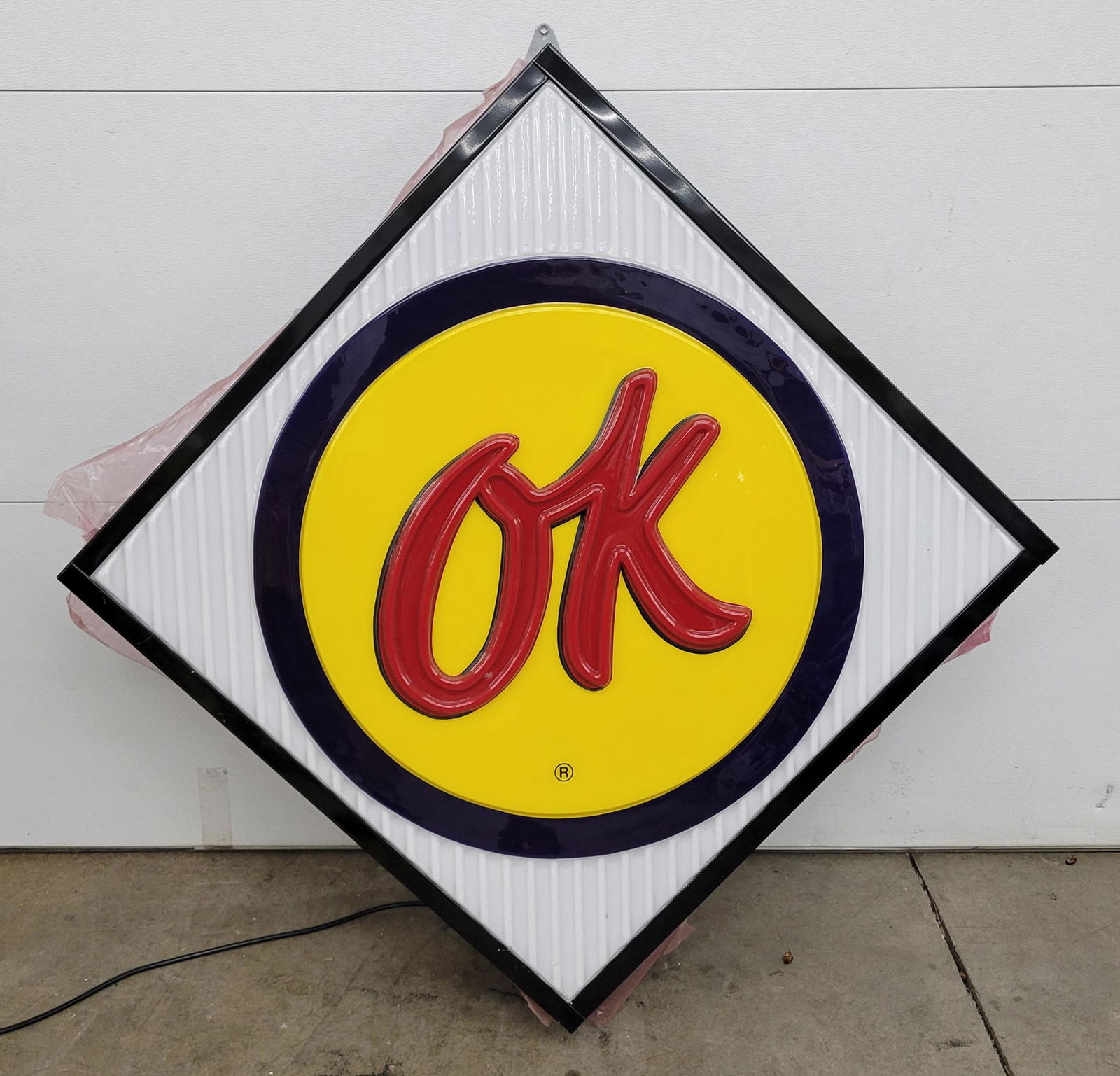 Chevrolet OK Used Cars New Old Stock Light Up Dealership Sign (1 of 2)