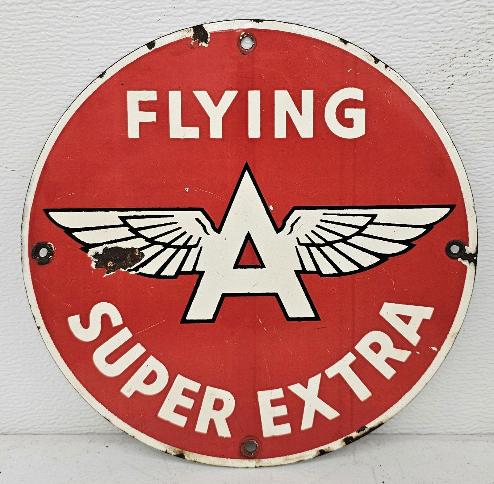 Flying A Super Extra Porcelain Lubester / Pump plate (1 of 2)