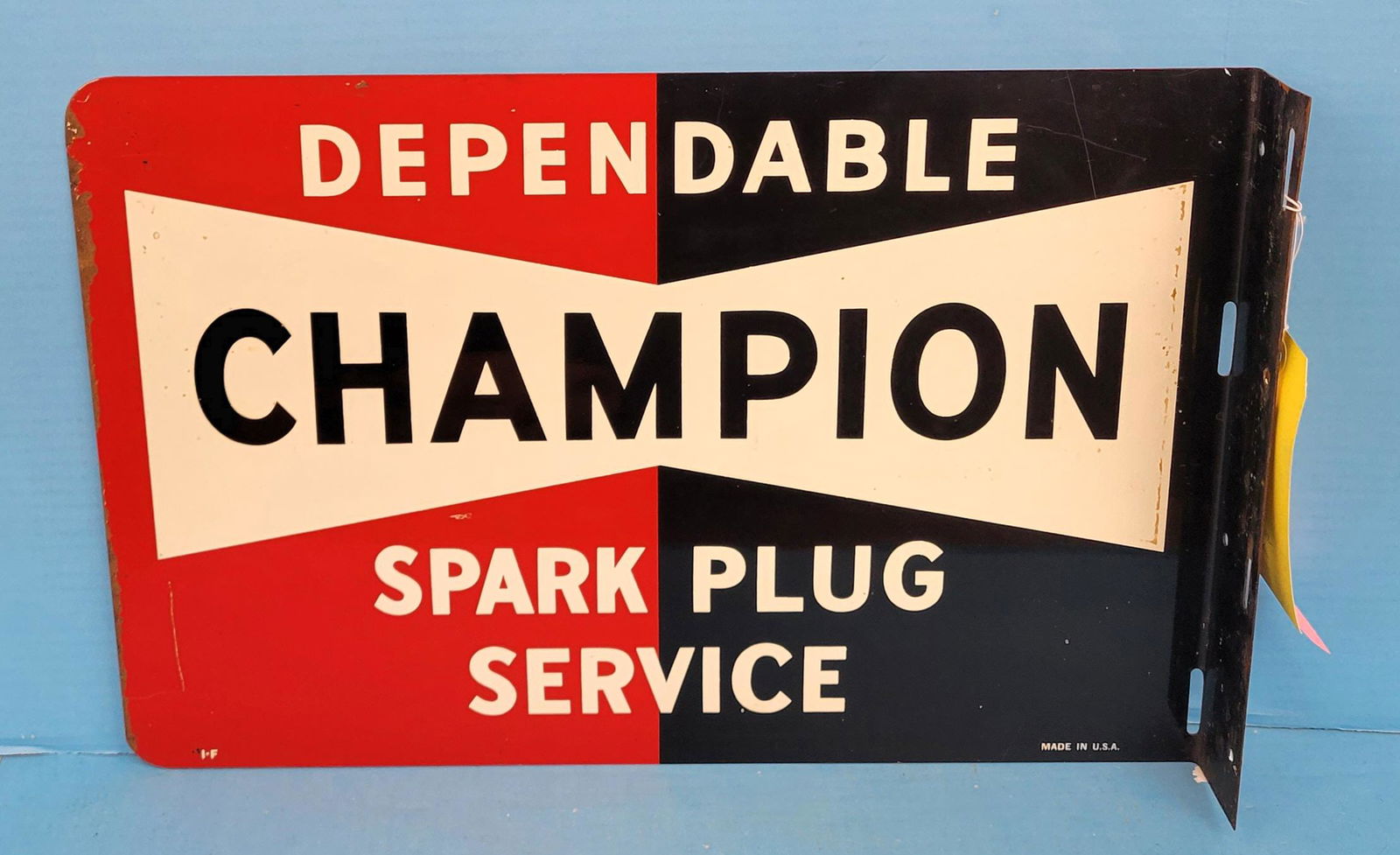 Champion Dependable Spark Plug Service Metal Flange Sign (1 of 4)