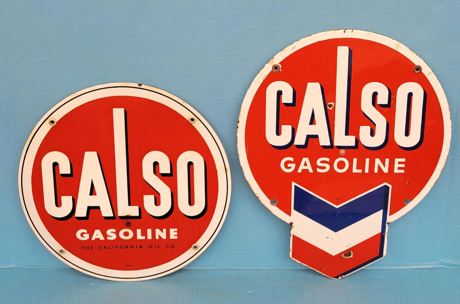 Calso Gasoline Porcelain Pump Plates (1 of 4)