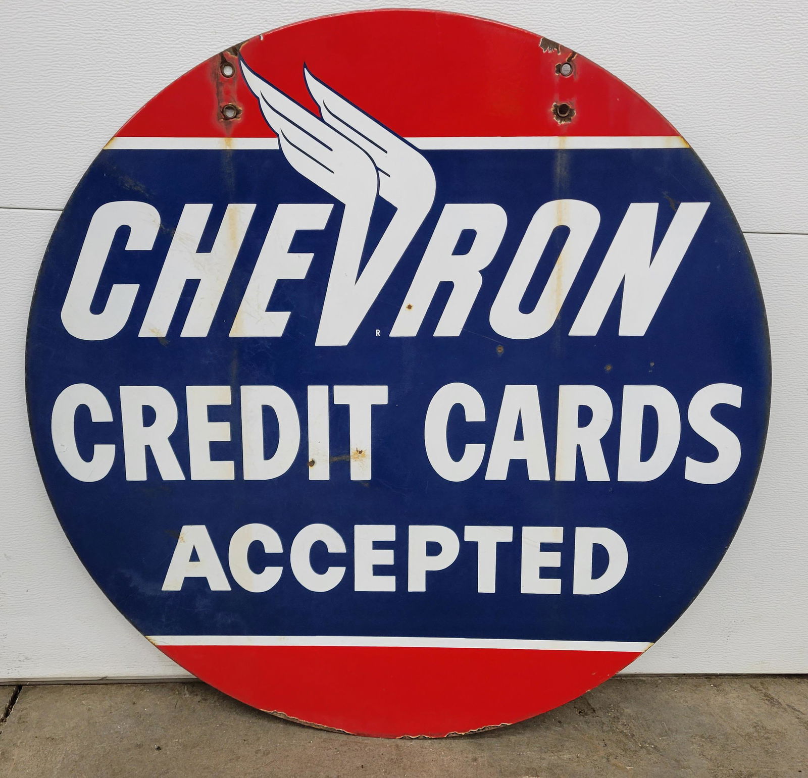 Chevron Credit Cards Accepted 33.5" DSP Sign (1 of 2)