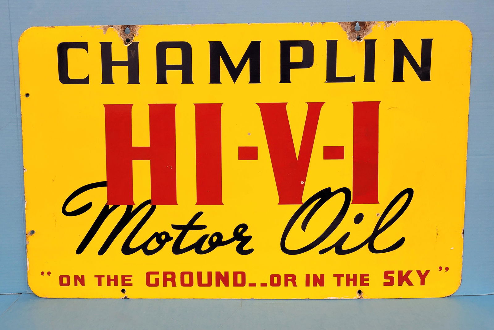 Champlin Hi-V-I Motor Oil Double Sided Sign (1 of 4)