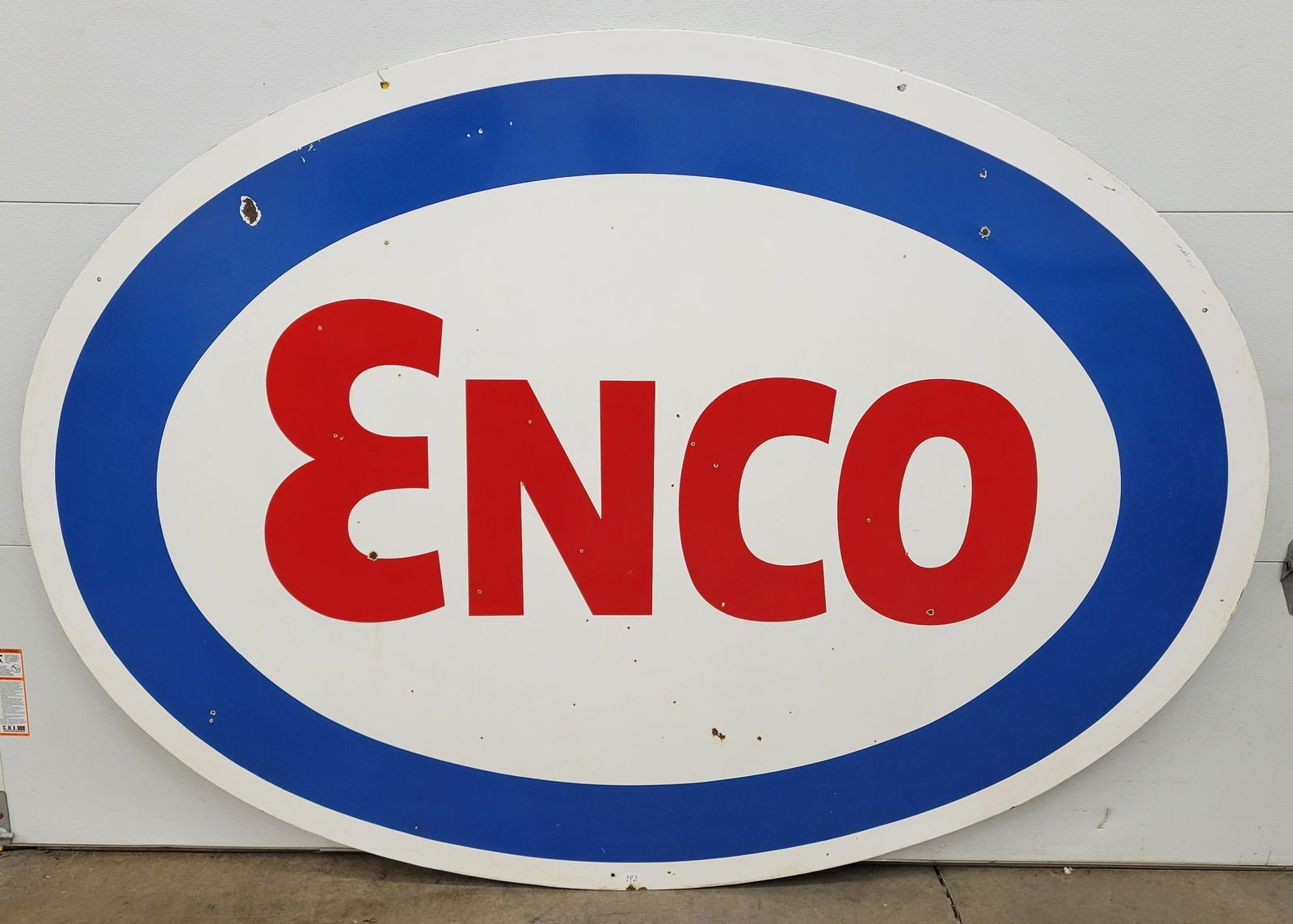 1967 Enco Gasoline Porcelain ID Sign (1 of 3)