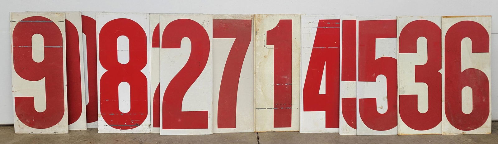 16 Double Sided Metal Service Station Gas Price Number Signs (1 of 1)
