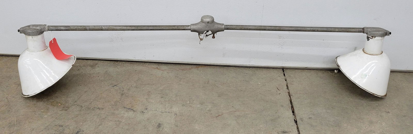 2 Service Station Porcelain Lights on Sign Pole (1 of 3)