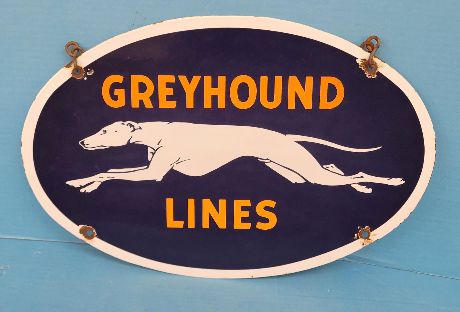 Greyhound Lines Single Sided Porcelain Sign (1 of 2)
