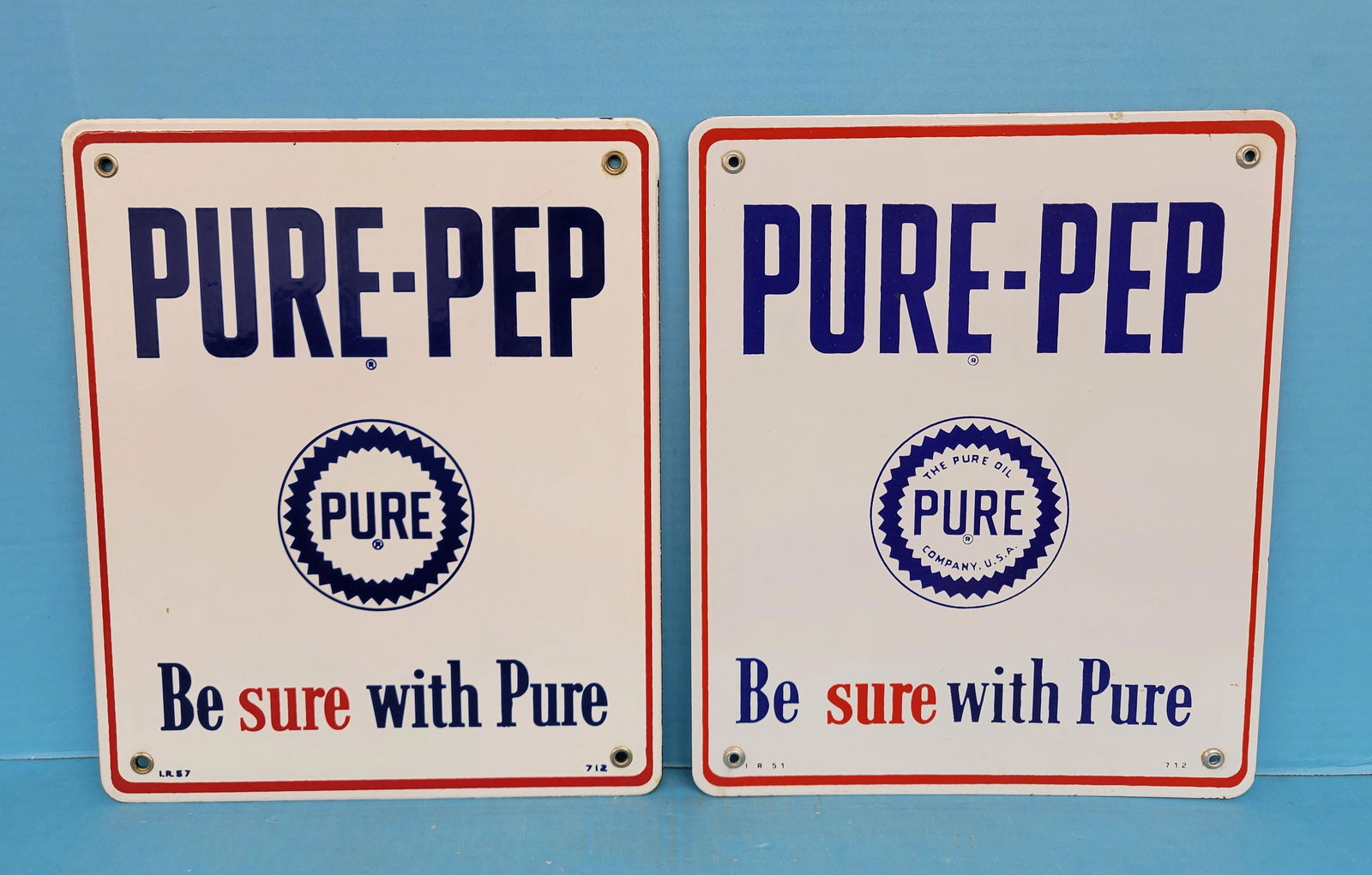 Pair of Pure Pep Single Sided Porcelain Pump Plates (1 of 6)