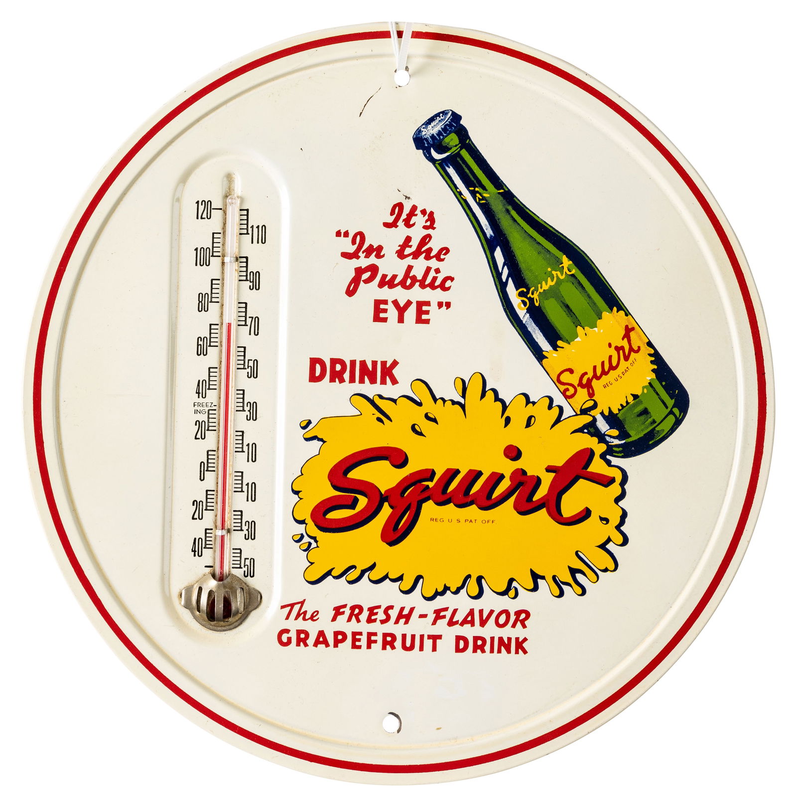 Drink Squirt It's In The Public Eye 9" Round Thermometer (1 of 2)