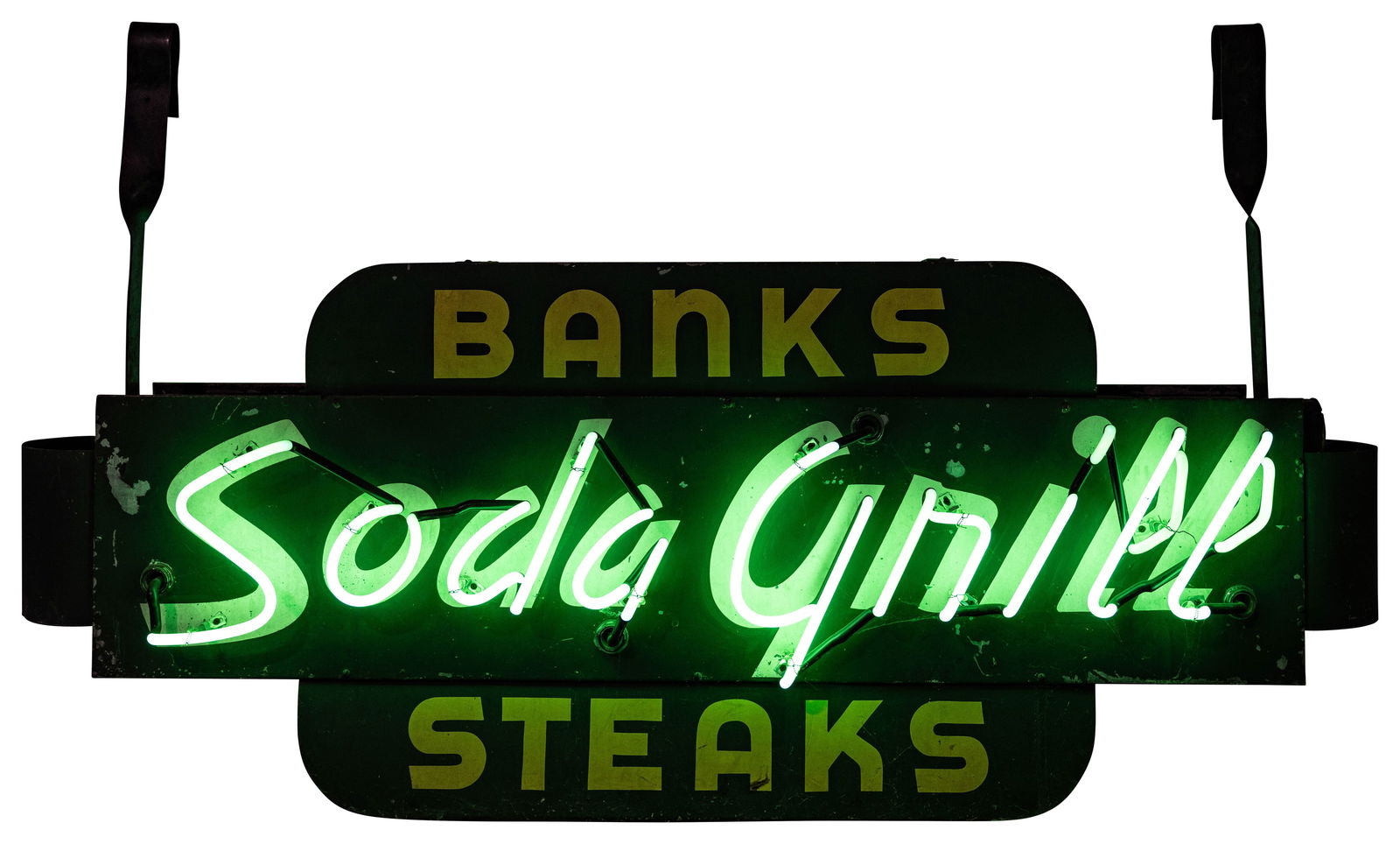 Banks Steaks Soda Grill Double Sided Neon Sign (1 of 4)
