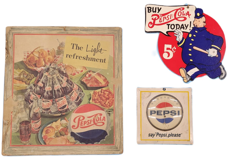 Lot of 3 Pepsi Advertising Signs (1 of 5)