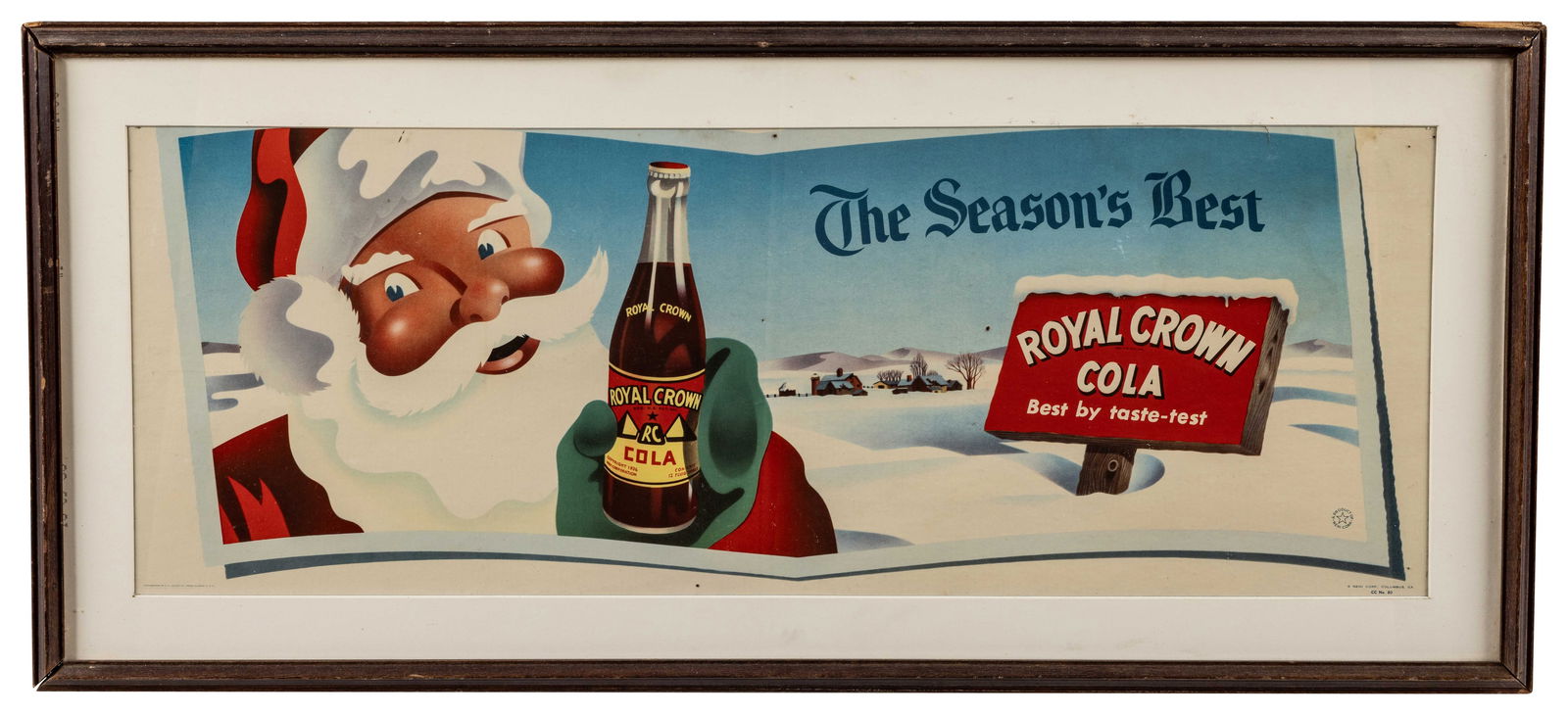 Royal Crown Cola The Seasons Best Framed Cardboard Advertising (1 of 2)