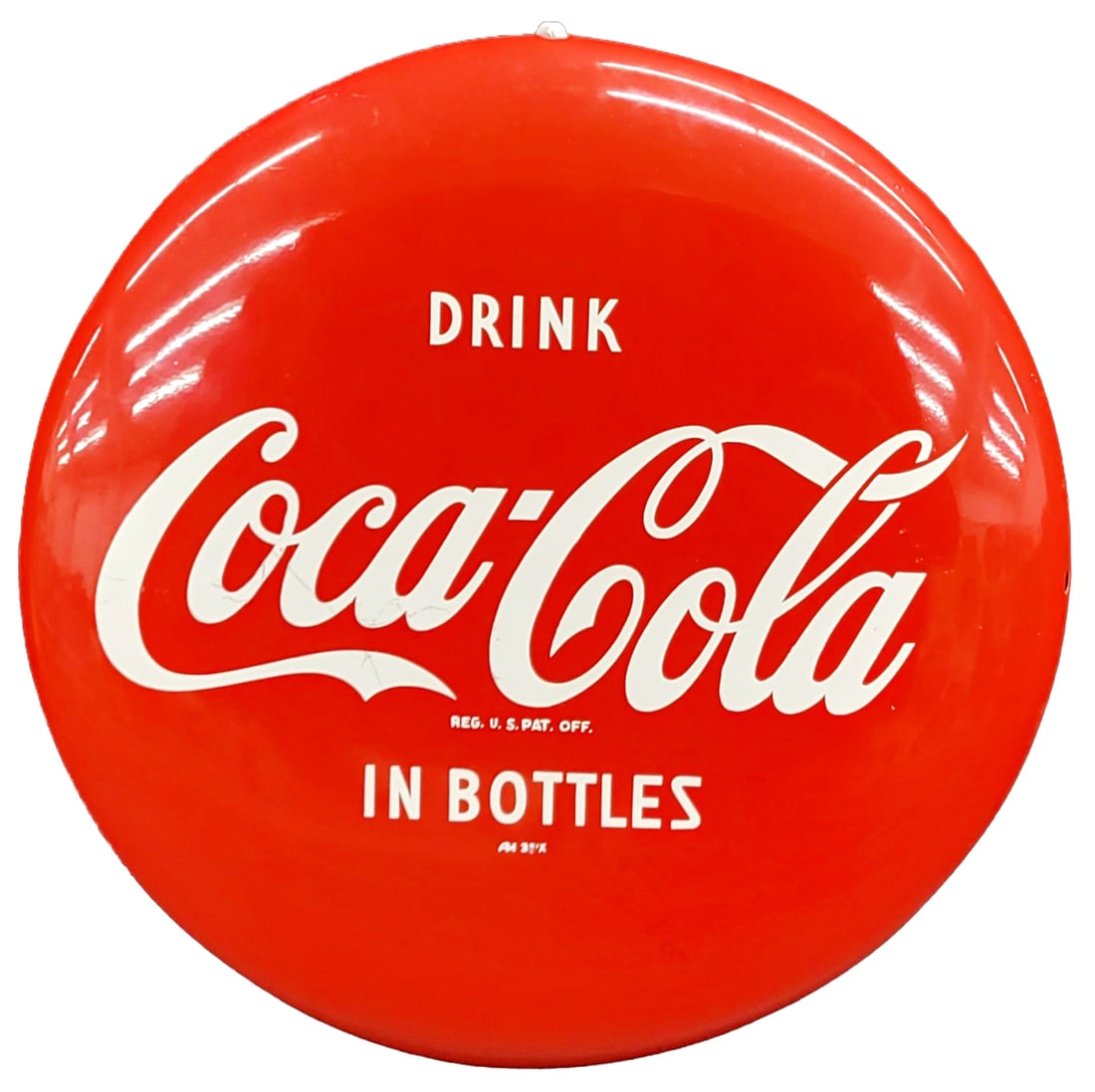 16" Drink Coca Cola In Bottles Button Sign (1 of 1)