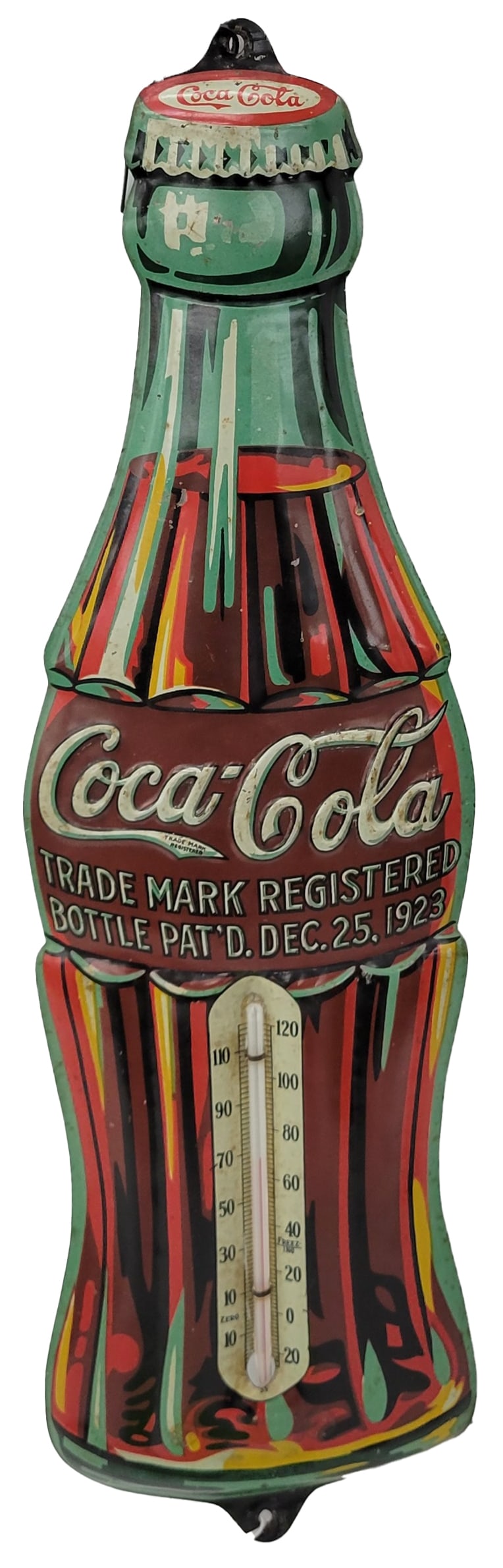 Coca Cola Die Cut Bottle Thermometer (1 of 2)