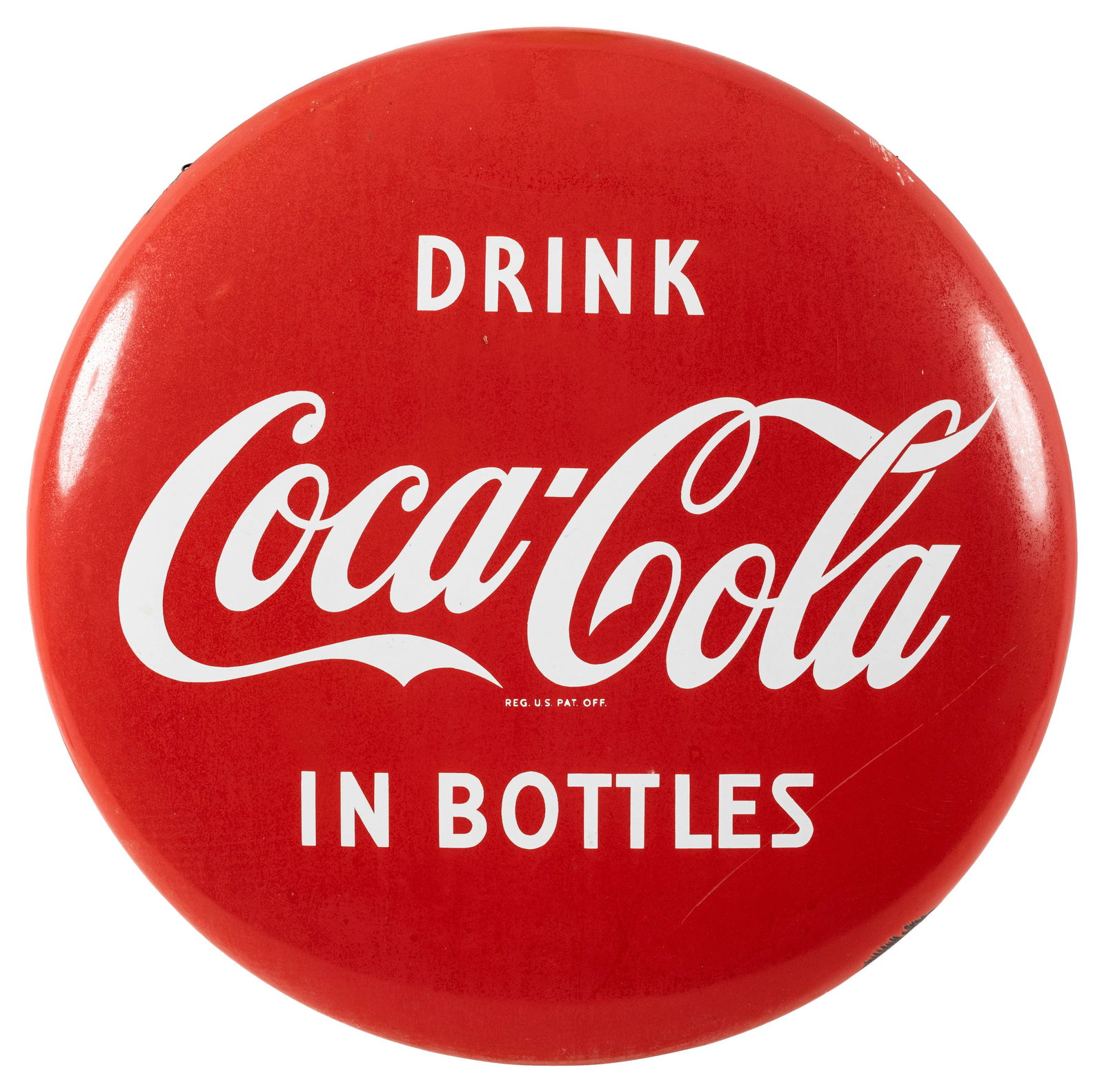 24" Drink Coca Cola In Bottles Porcelain Button Sign (1 of 2)
