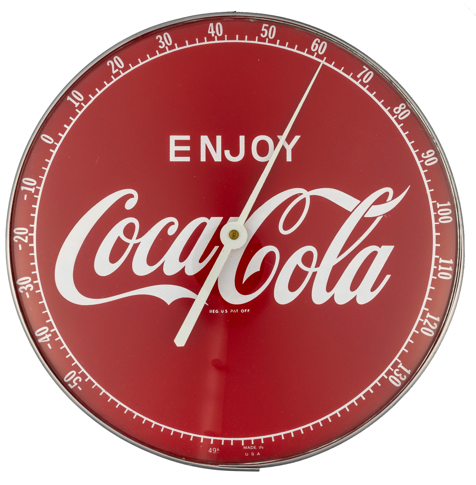 12" Enjoy Coca Cola Round Thermometer (1 of 2)