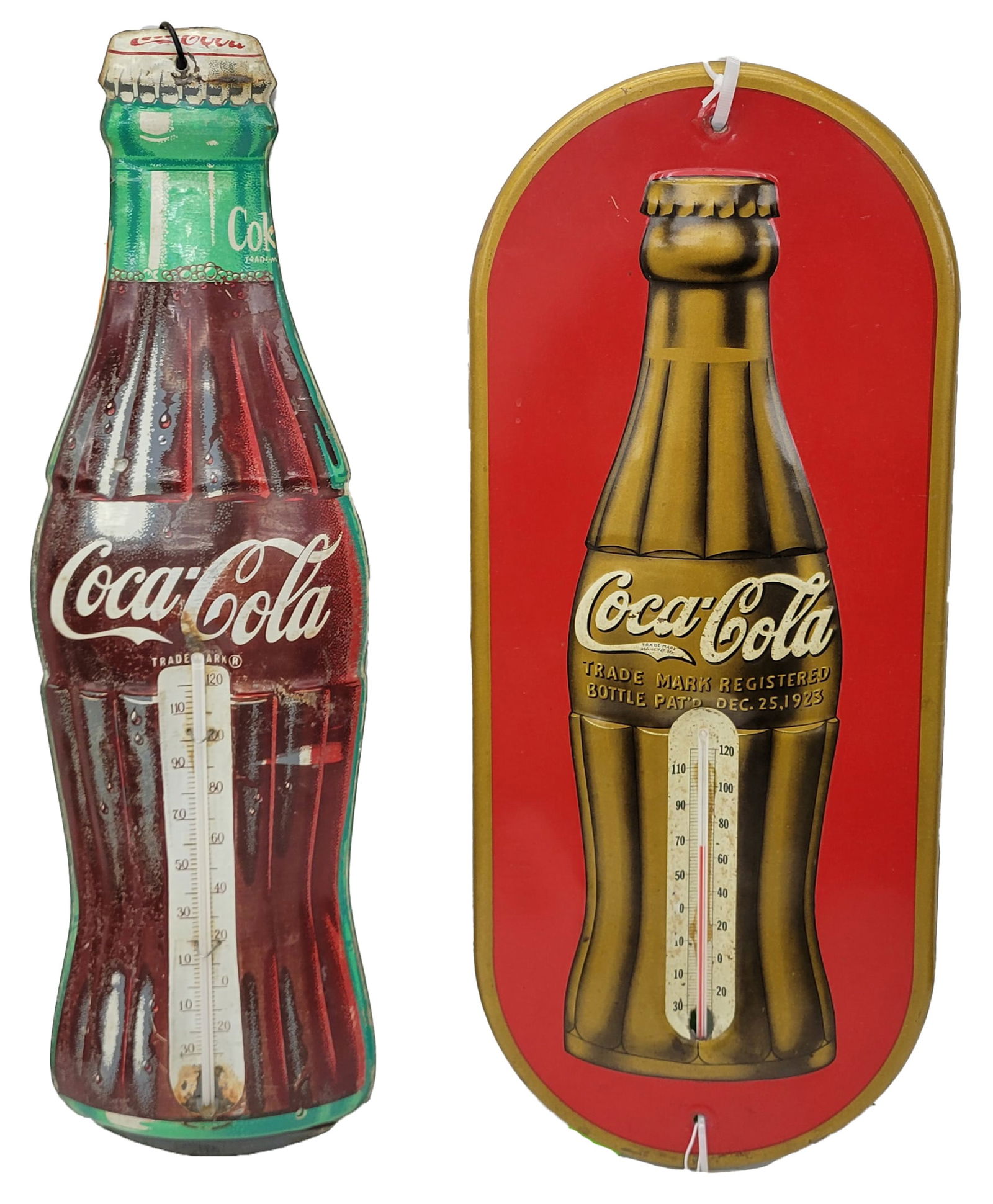 1936 Coca Cola Thermometer and Coca Cola Bottle Thermometer (1 of 1)