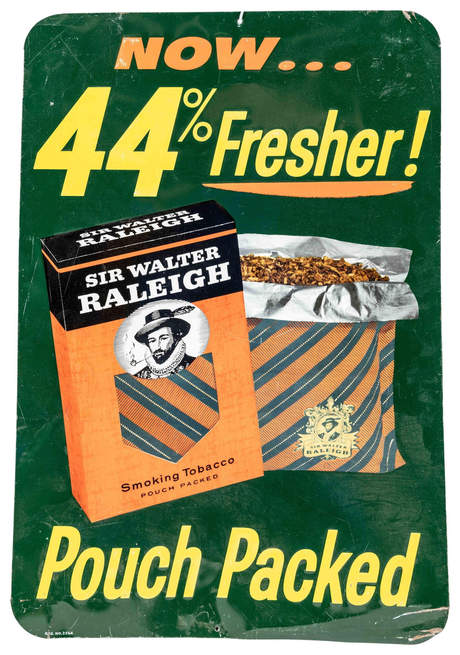Sir Walter Raleigh Pouch Packed Single Side Tin Sign (1 of 2)