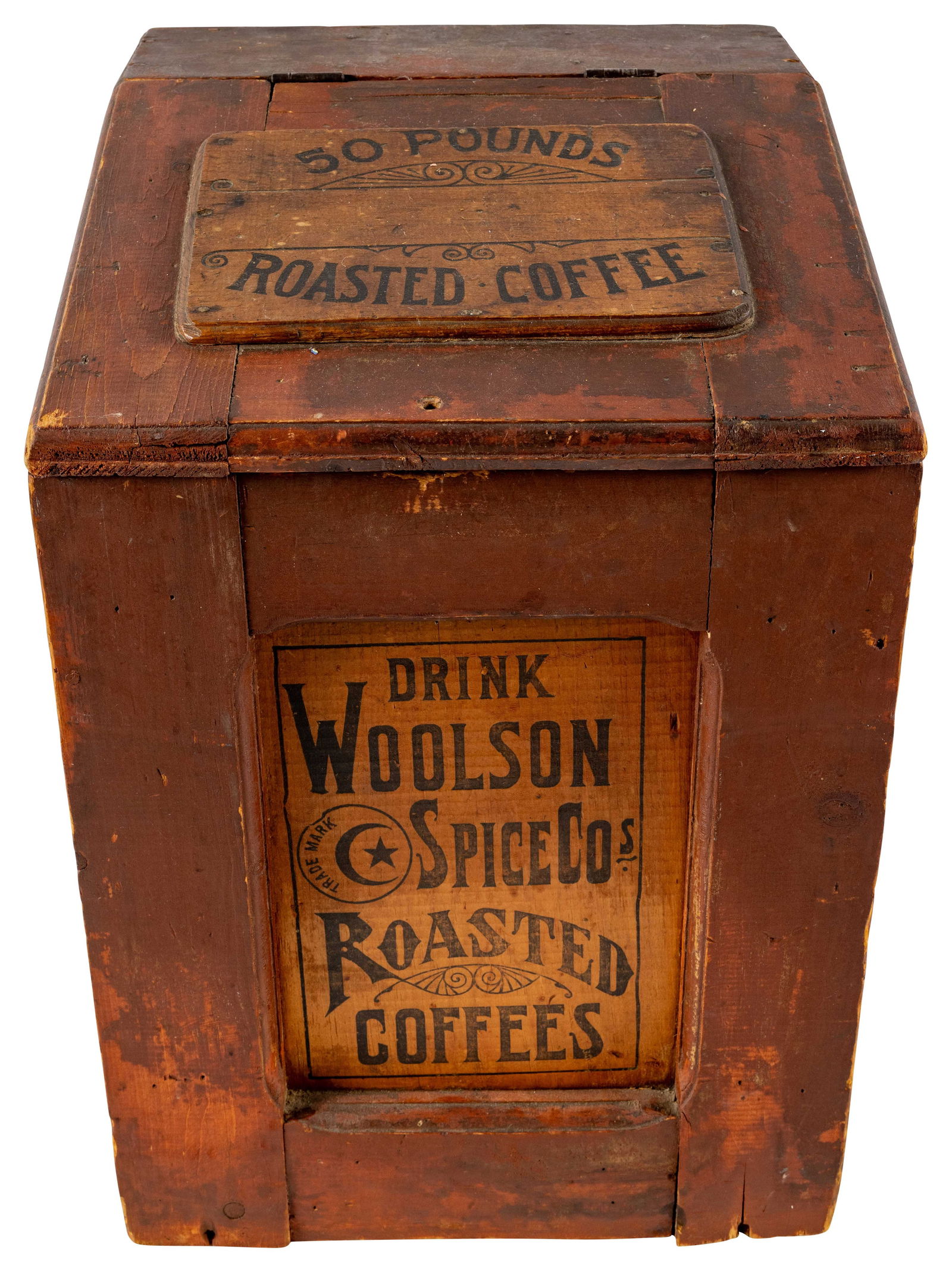 Drink Woolson Spice Co. Roasted Coffee 50 lb. Wood Box (1 of 4)