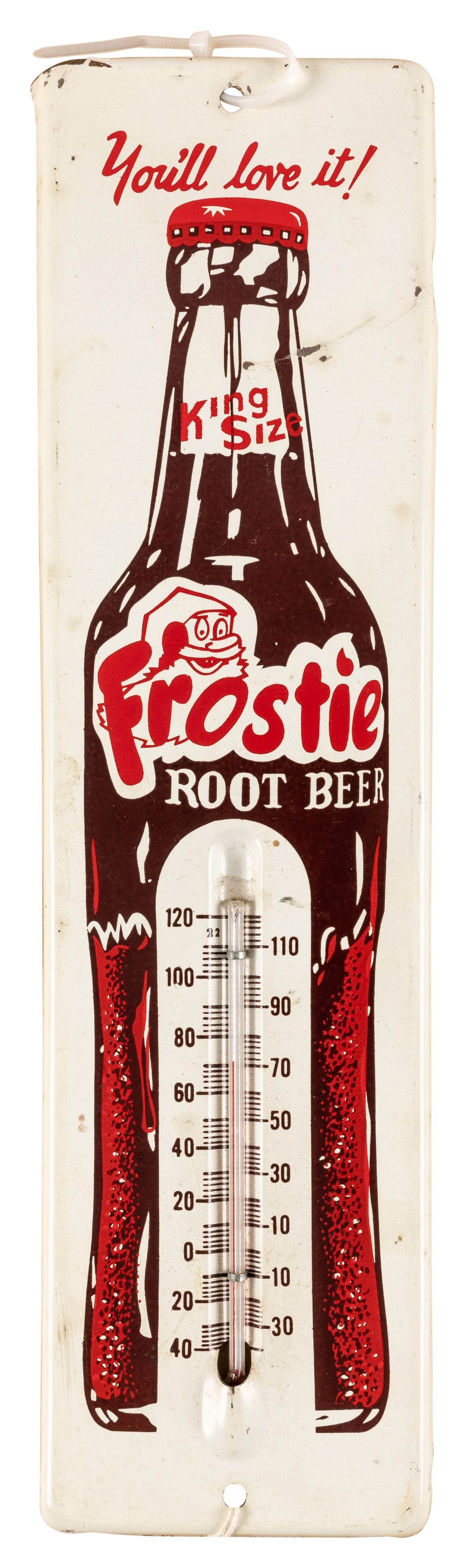 You'll Love It King Size Frostie Root Beer Metal Thermometer (1 of 2)