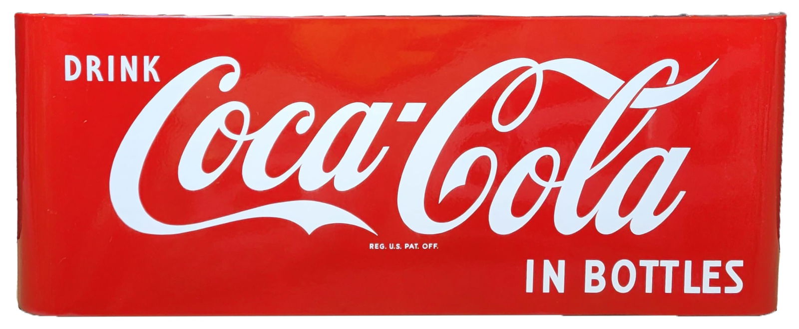 Drink Coca Cola In Bottles Single Sided Porcelain Sled Sign (1 of 1)