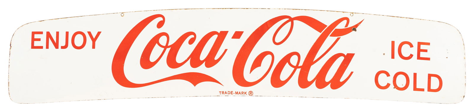 Enjoy Coca Cola Ice Cold Single Sided Porcelain Truck Sign (1 of 2)
