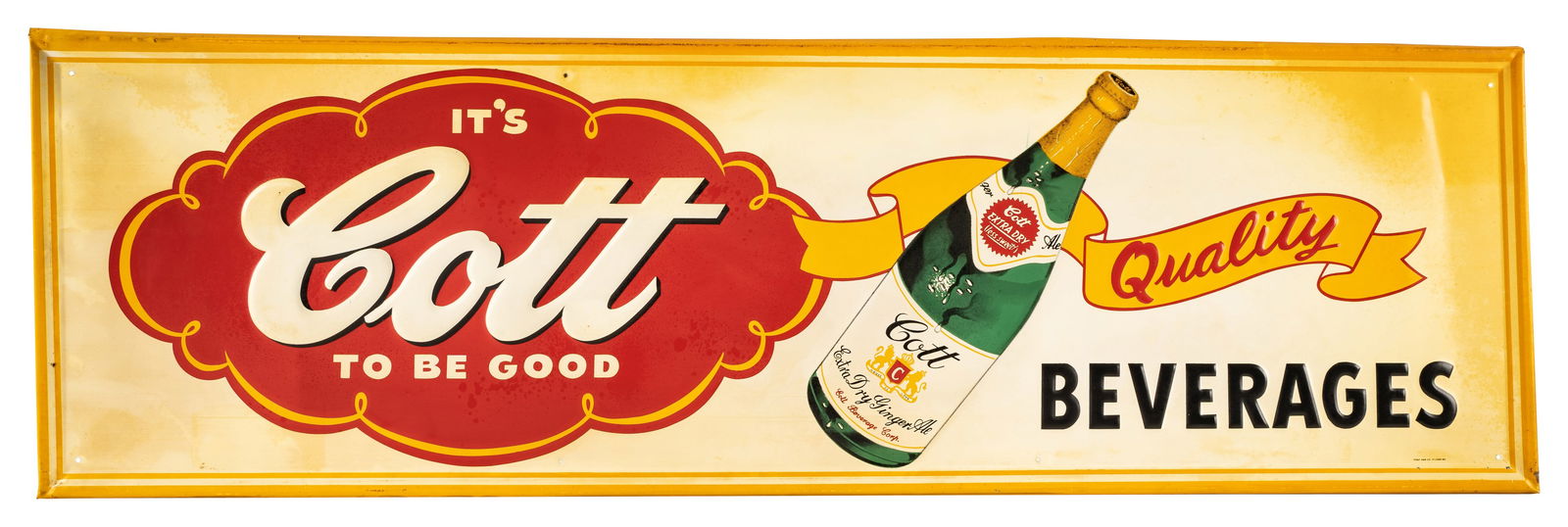 It's Cott To Be Good Quality Beverages Embossed Single Sided Metal Sign (1 of 2)