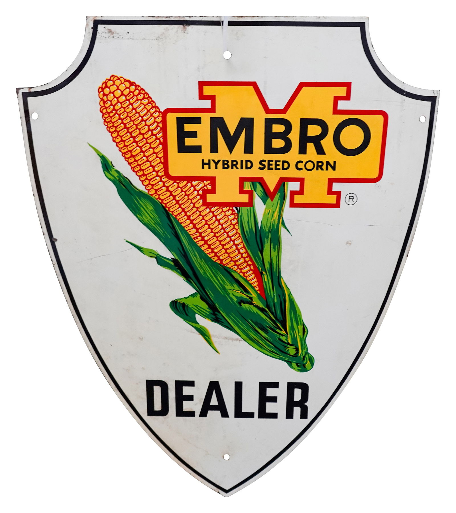 Embro Hybrid Seed Corn Dealer Double Sided Metal Sign (1 of 2)