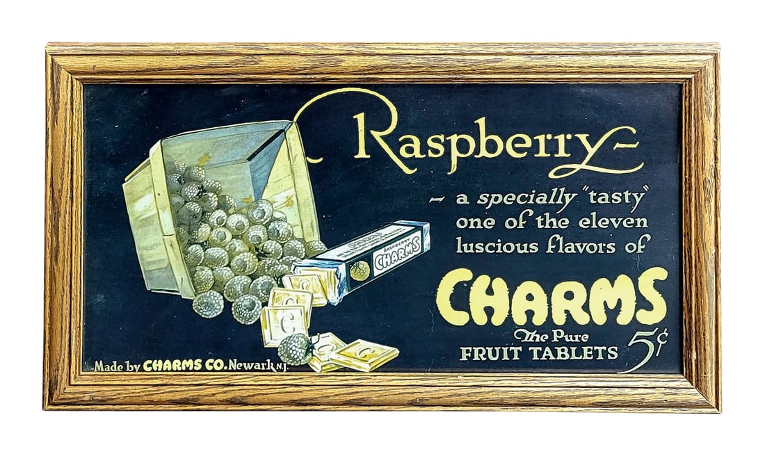 Raspberry Charms Framed Paper Advertising (1 of 1)