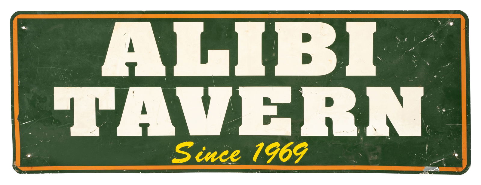 Alibi Tavern Since 1969 Single Sided Aluminum (1 of 2)