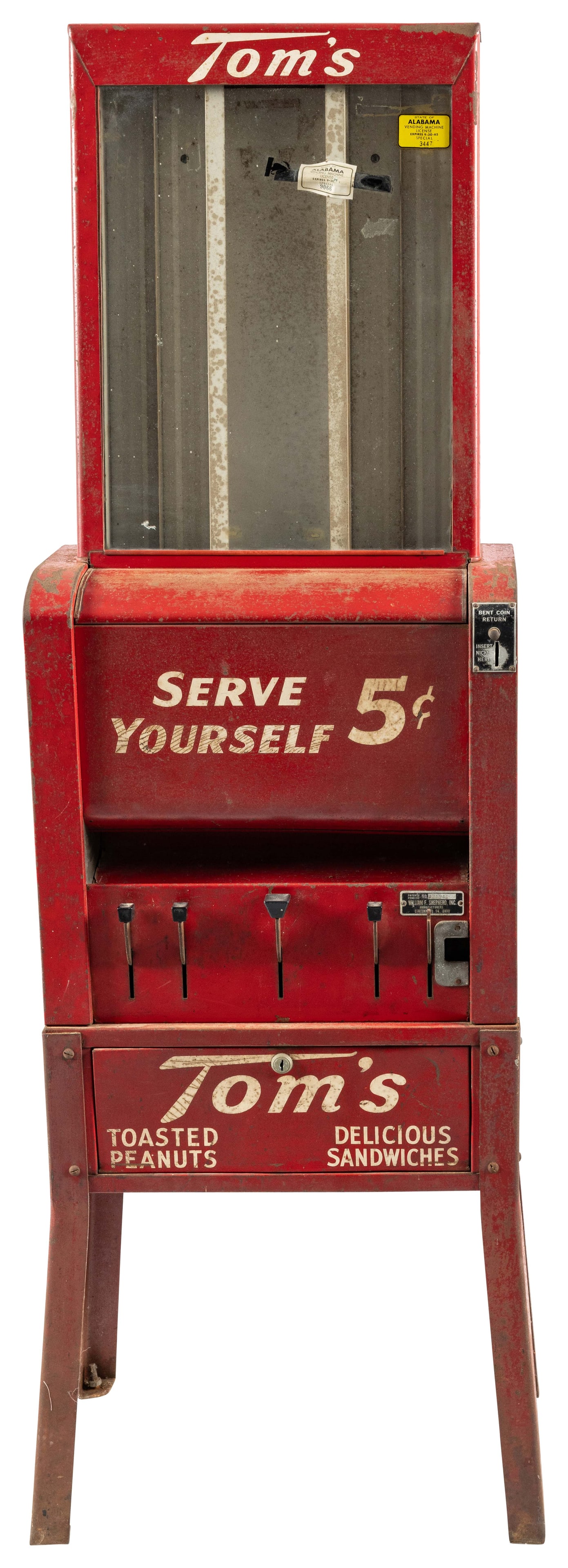 Tom's Toasted Peanuts 5 cent Vending Machine Small Version (1 of 2)