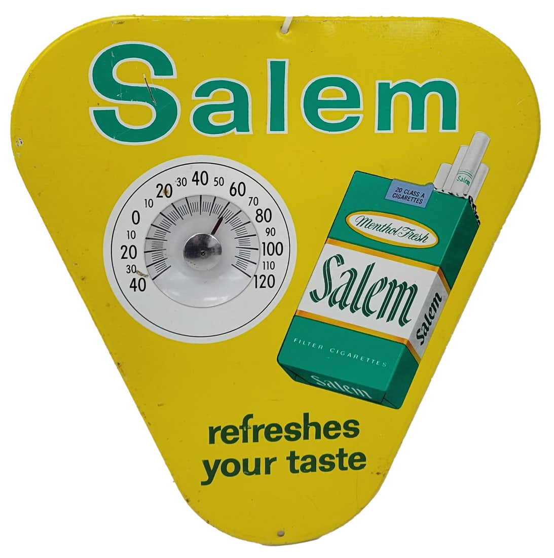 Salem Cigarettes Tin Thermometer Sign w/ Logo (1 of 1)