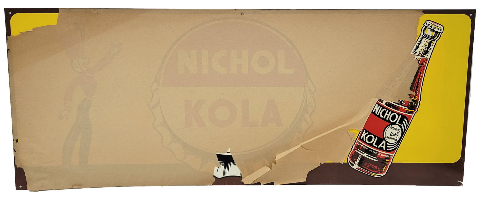 Nichol Kola NOS SST Sign w/ Bottlecap & Bottle (1 of 1)